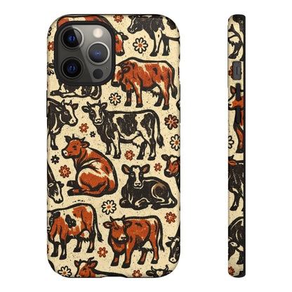 Retro Cows Tough Case