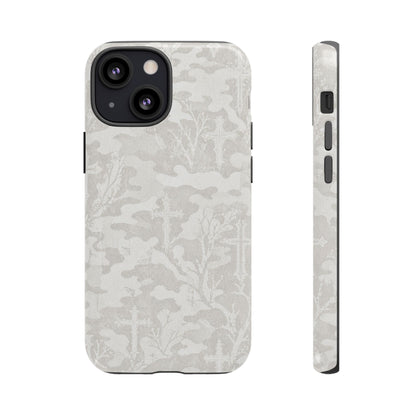 White Camo Cross Tough Case