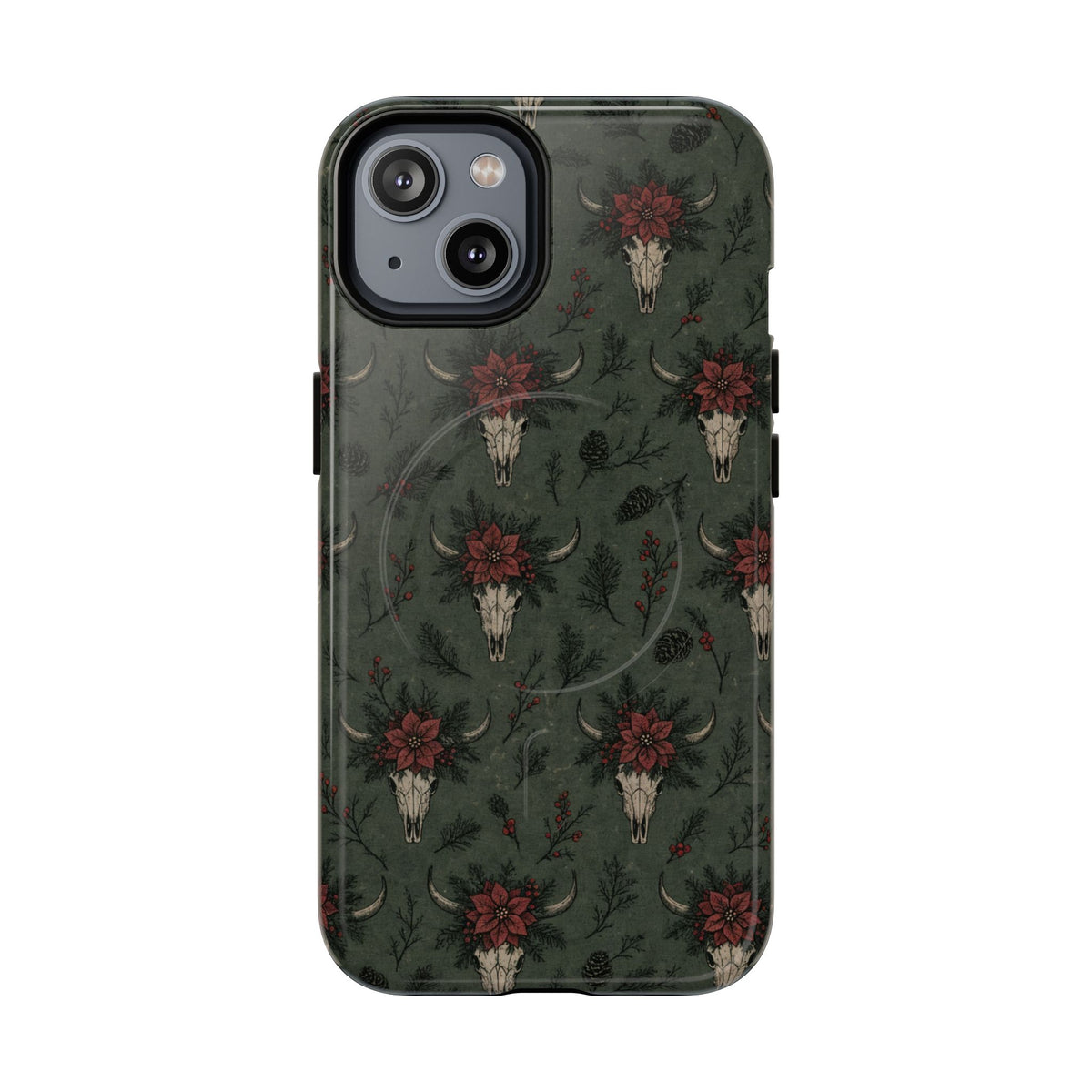 Inked Christmas Skull Magnetic Case