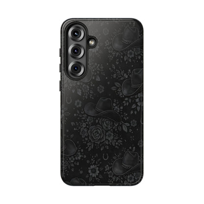 Western Noir Floral Hats Tough Case
