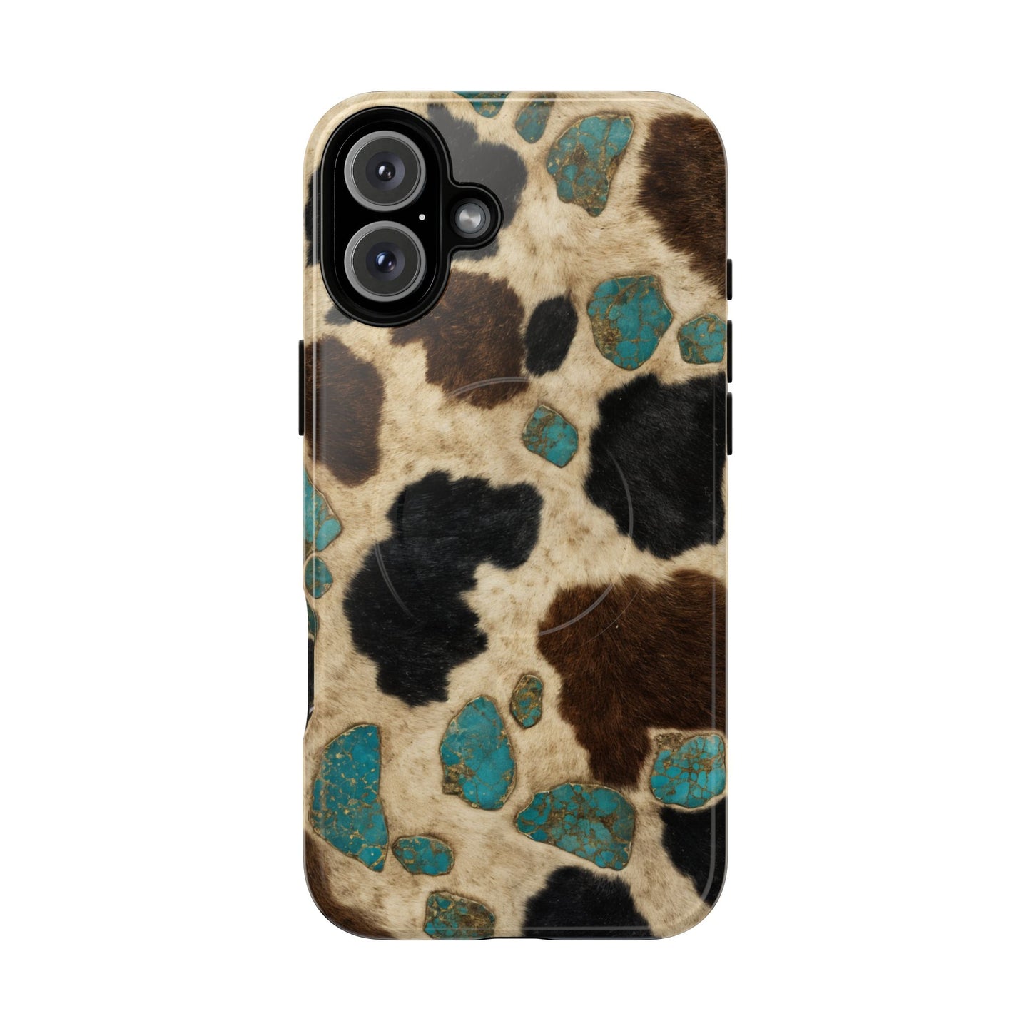 Turquoise Cowhide Magnetic Case