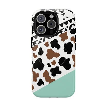 Mint Aztec Cowhide Magnetic Case