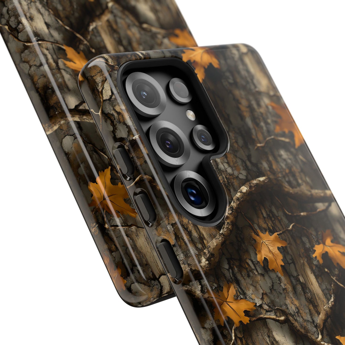 Orange Leaf Tree Camo Phone Case