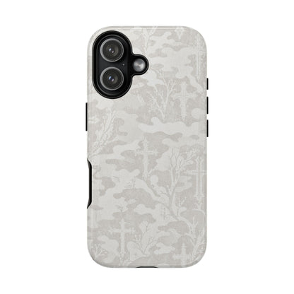 White Camo Cross Tough Case