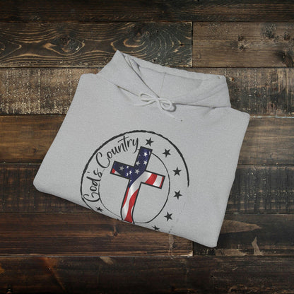 God's Country Patriotic Cross Hoodie