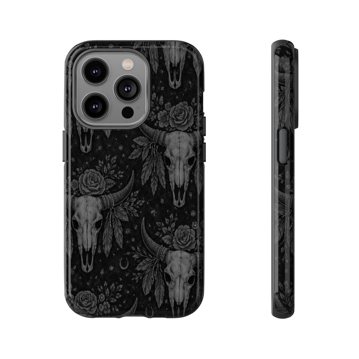 Western Noir Bull Skulls Tough Case