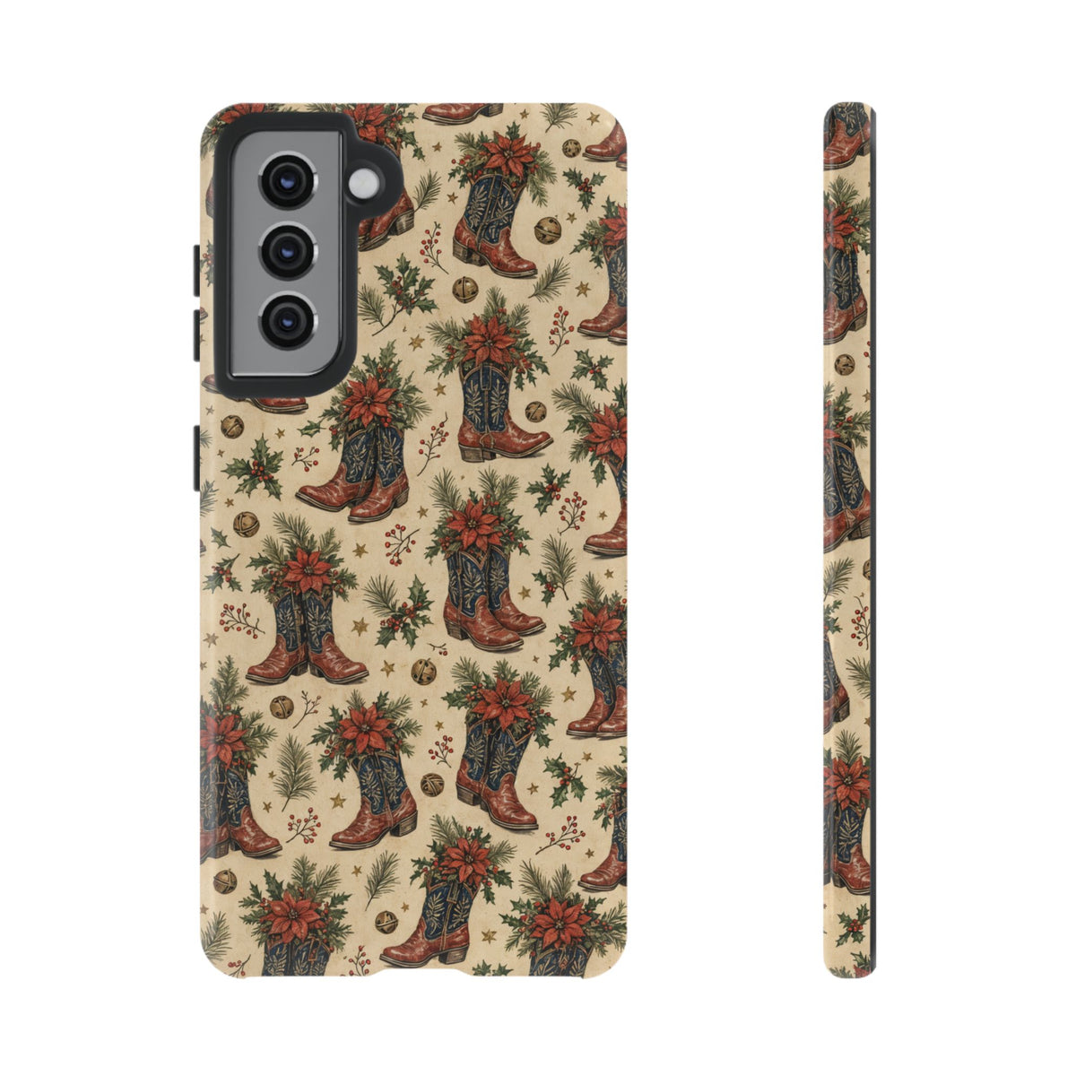 Poinsettia Boots Tough Case