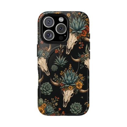 Desert Bloom Skull Magnetic Case