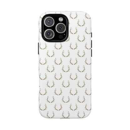 White Antlers Tough Phone Case