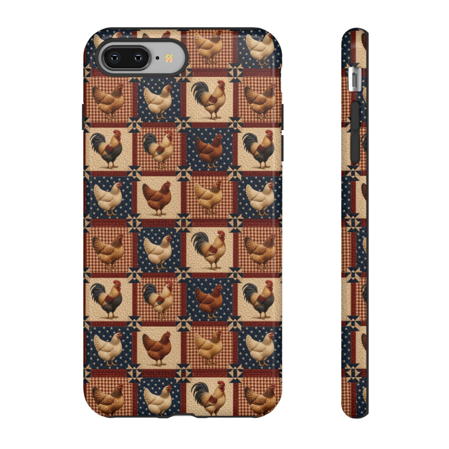 Patriotic Chicken Patchwork Tough Case