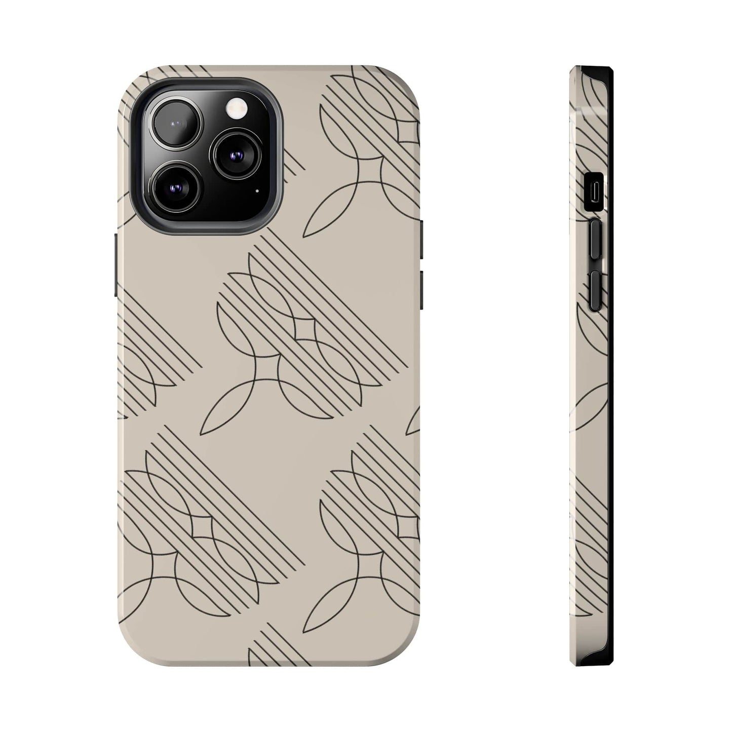 Boot Stitch Pattern Phone Case-Beige