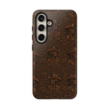 Tooled Skeleton Cowgirl Tough Case