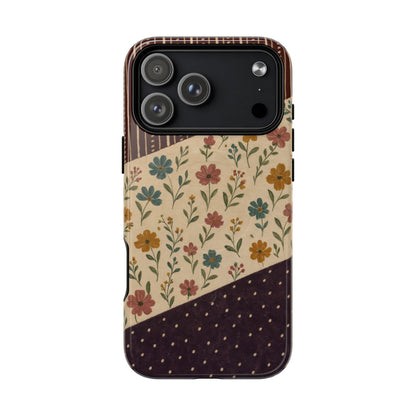 Fall Floral Stripe Magnetic Case