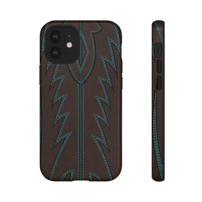 Boot Closeup Brown Turquoise Tough Case