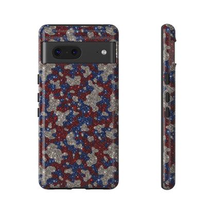 USA Cowhide Glitter Tough Case