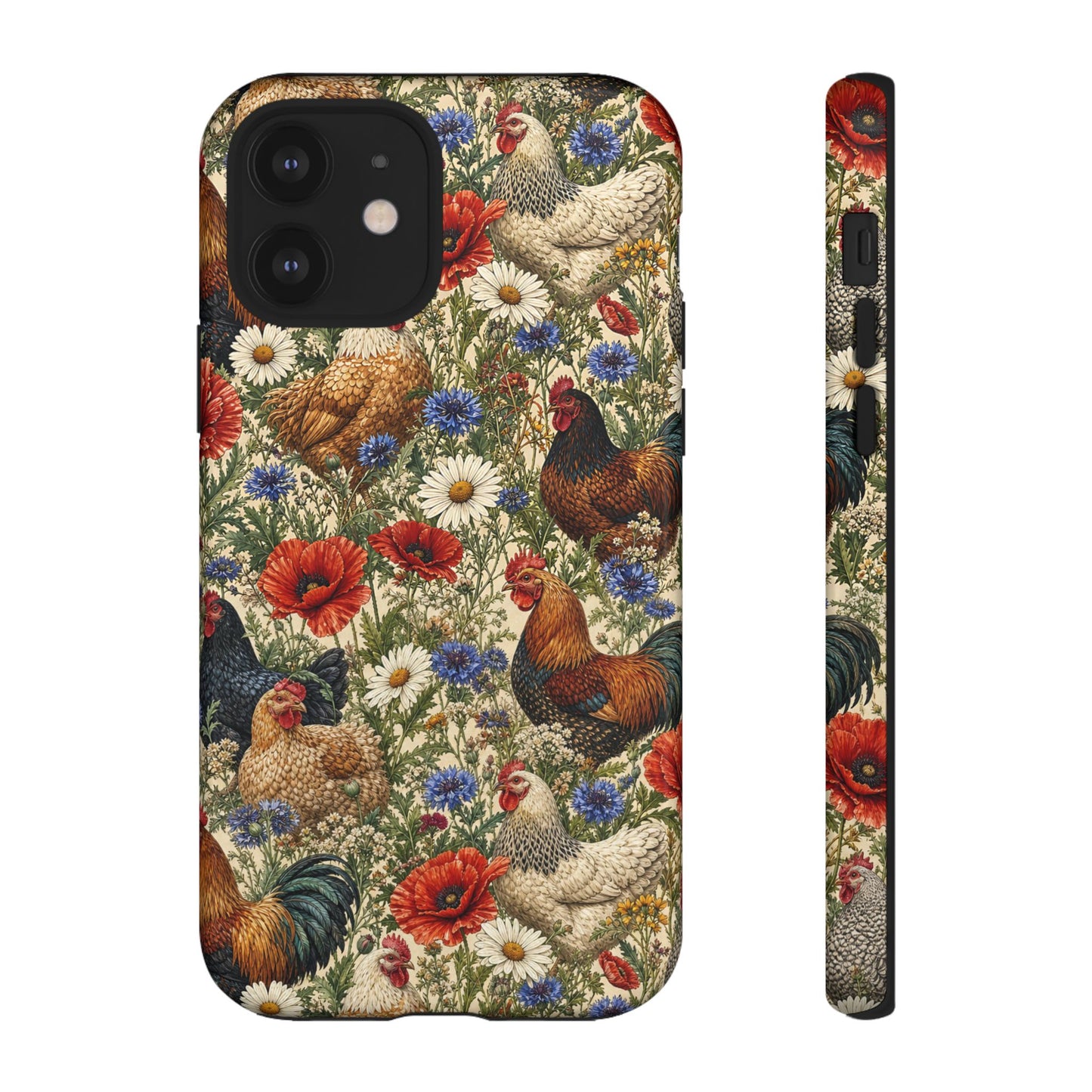 Patriotic Floral Chickens Tough Case