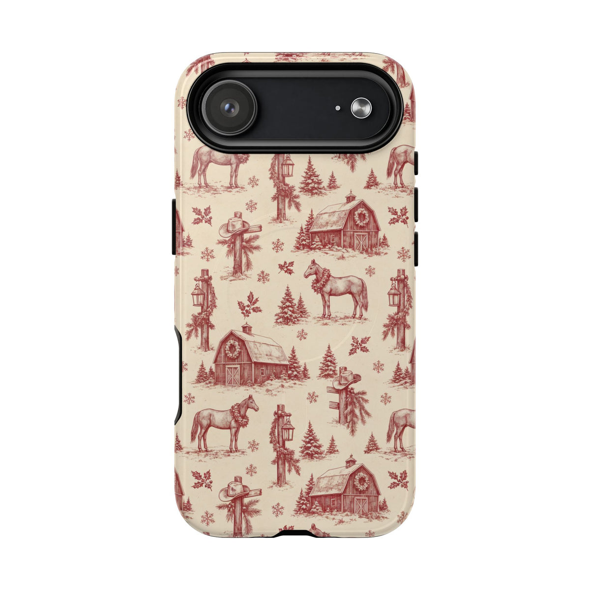 Christmas Toile Magnetic Case