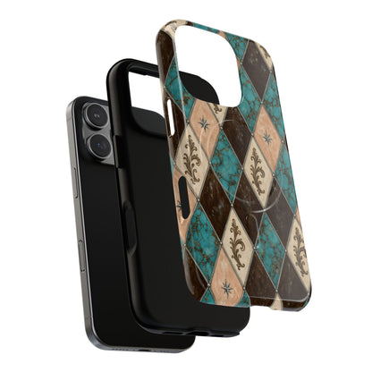 Turquoise Harlequin Magnetic Case
