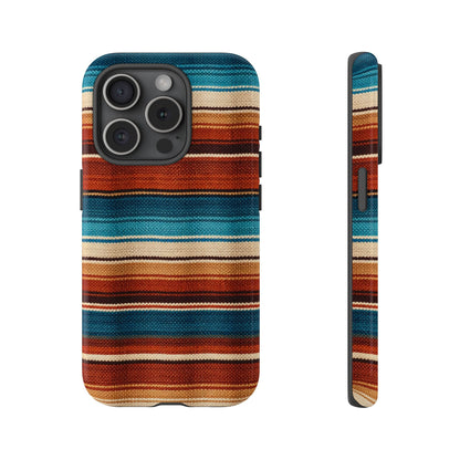 Turquoise + Orange Serape Tough Case