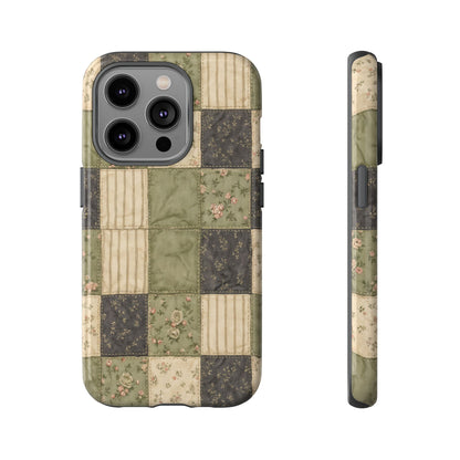Sage Floral Patchwork Tough Case