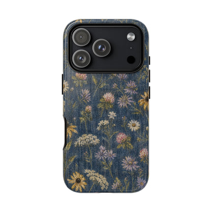 Denim Florals Tough Case