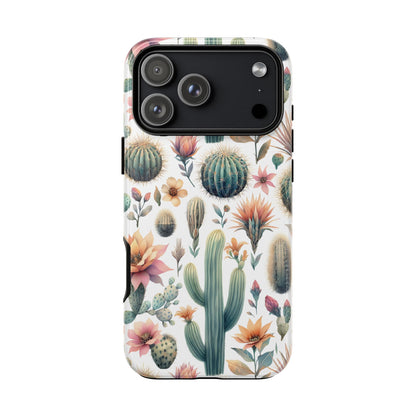 Floral Cactus Tough Phone Case