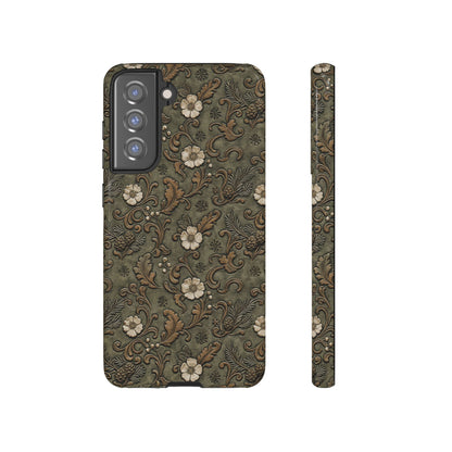 Sage Tooled Roses Tough Case