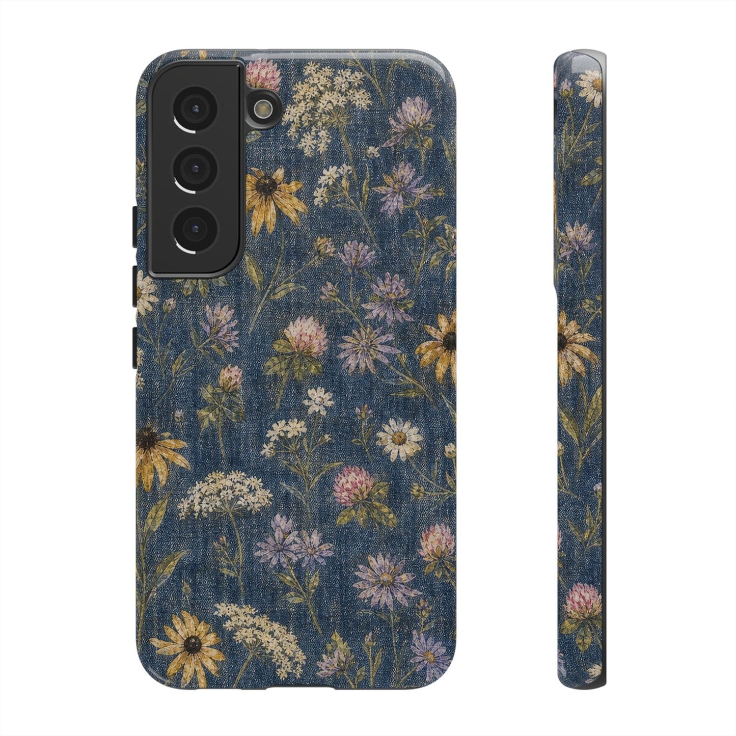 Denim Florals Tough Case