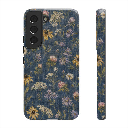Denim Florals Tough Case