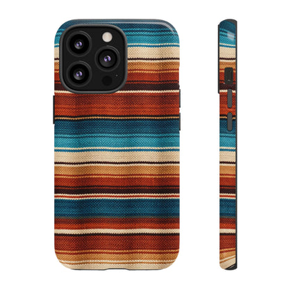 Turquoise + Orange Serape Tough Case