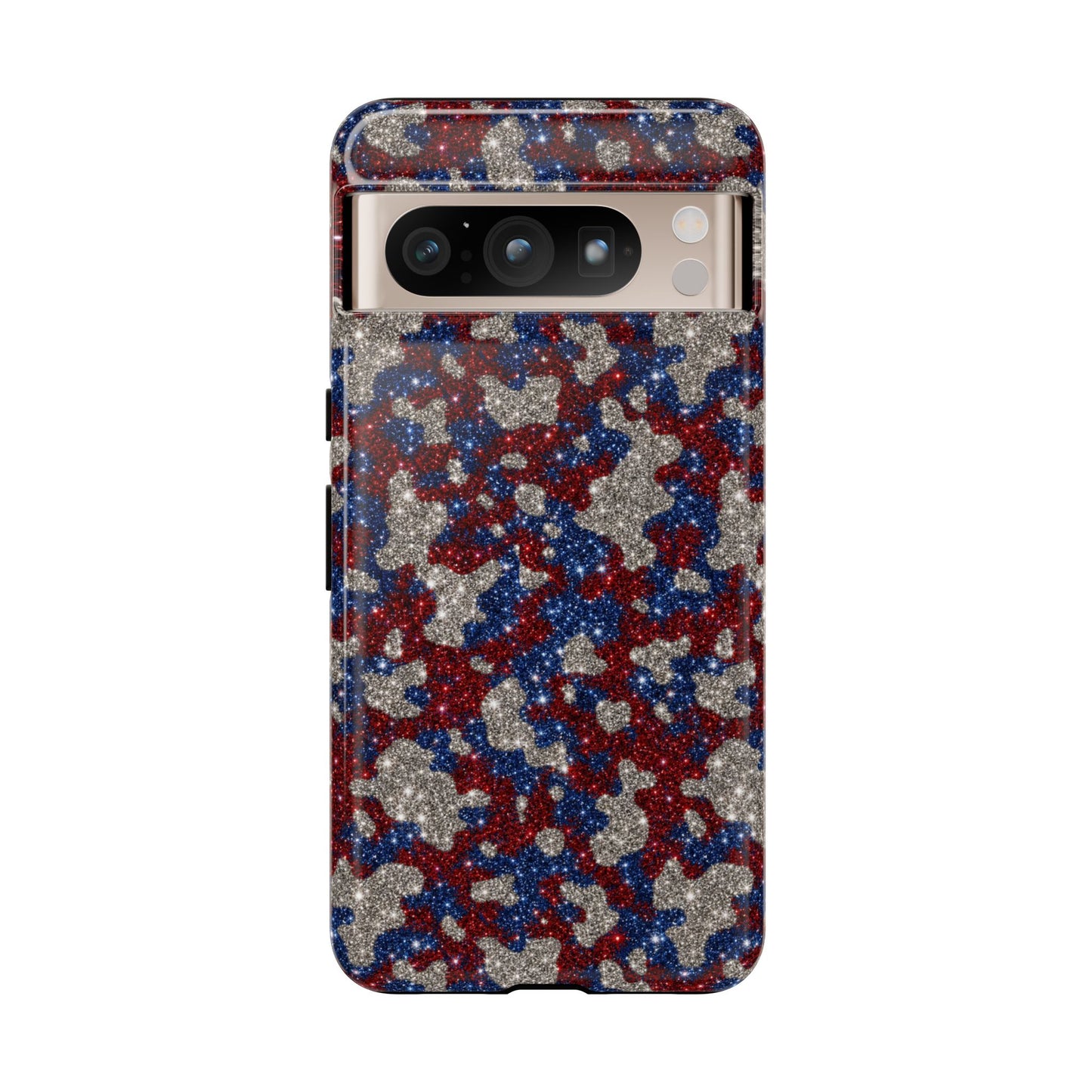 USA Cowhide Glitter Tough Case
