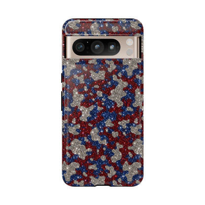 USA Cowhide Glitter Tough Case