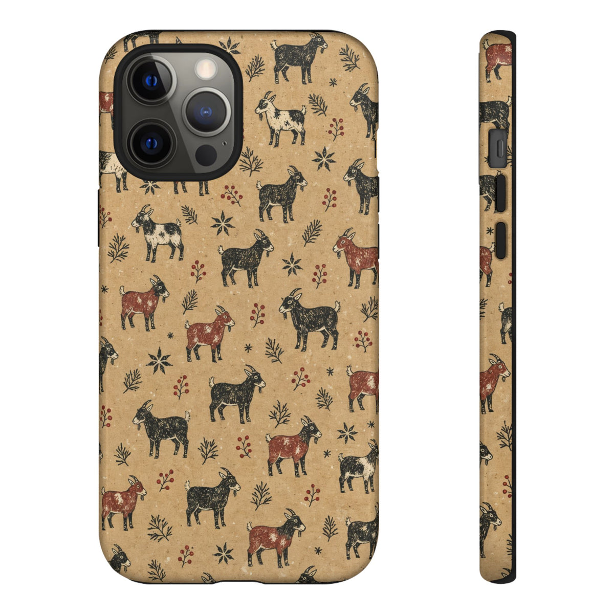 Linocut Goats Tough Case