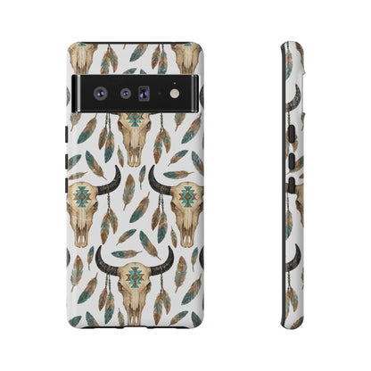 Aztec Feather Skull Tough Case