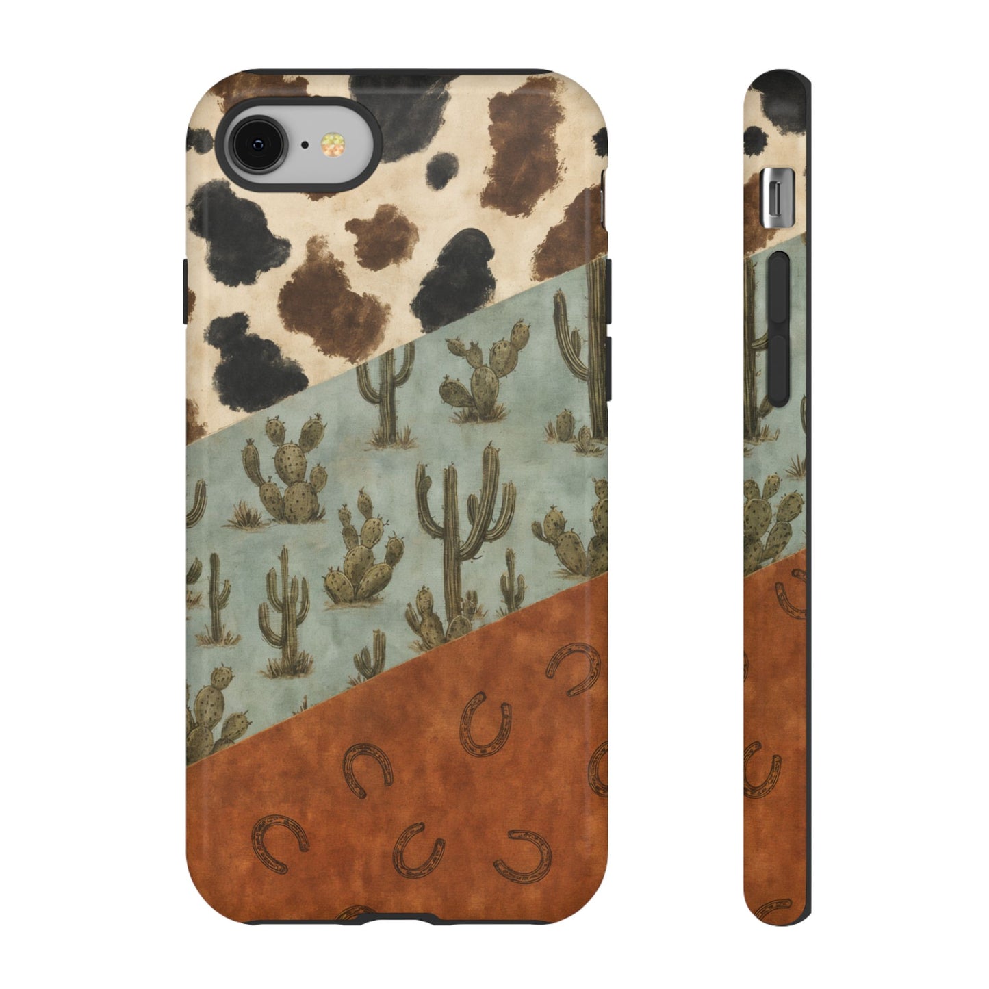 Cowhide Turquoise Cactus Tough Case