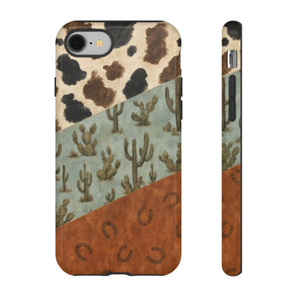 Cowhide Turquoise Cactus Tough Case