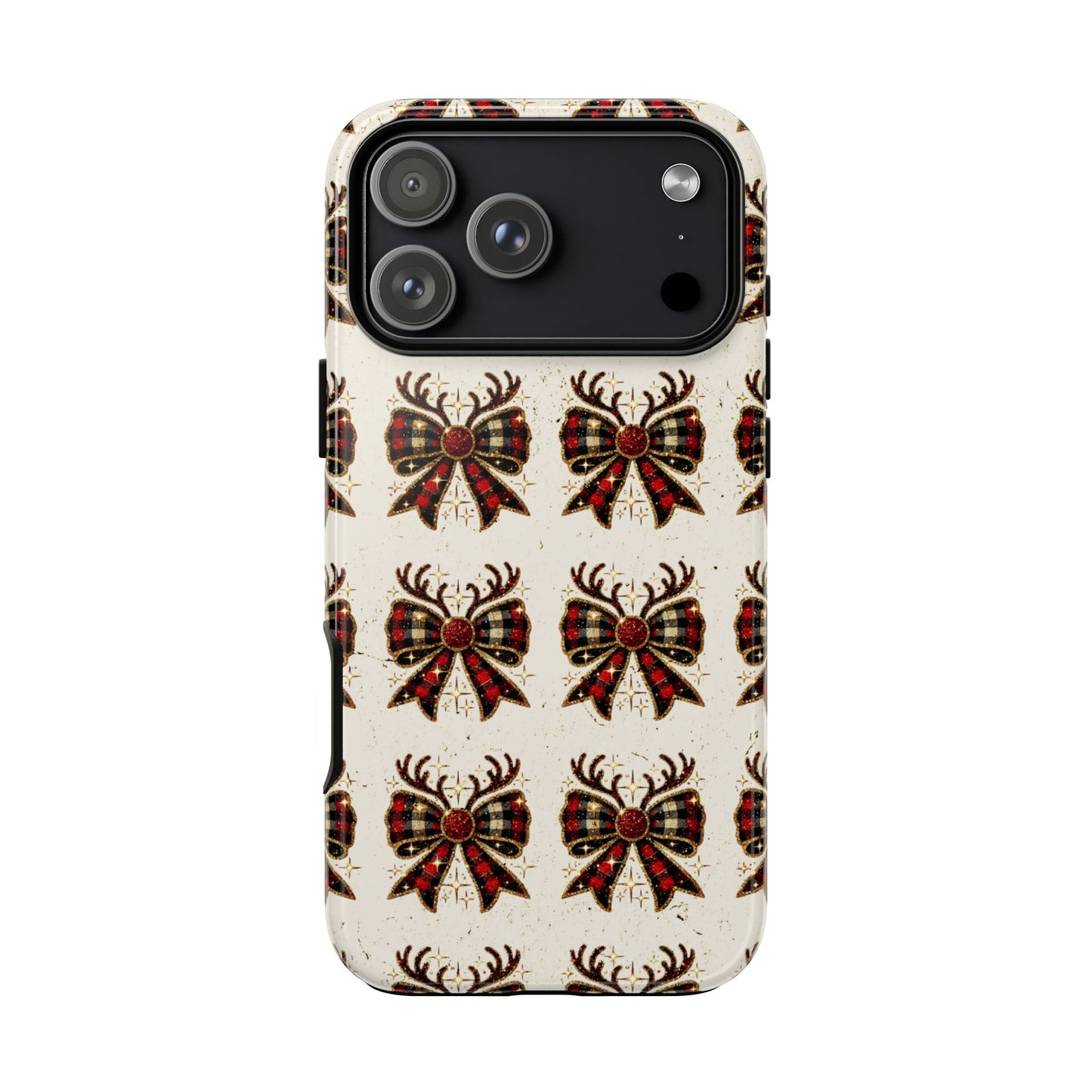 Christmas Antlers + Bows Tough Case