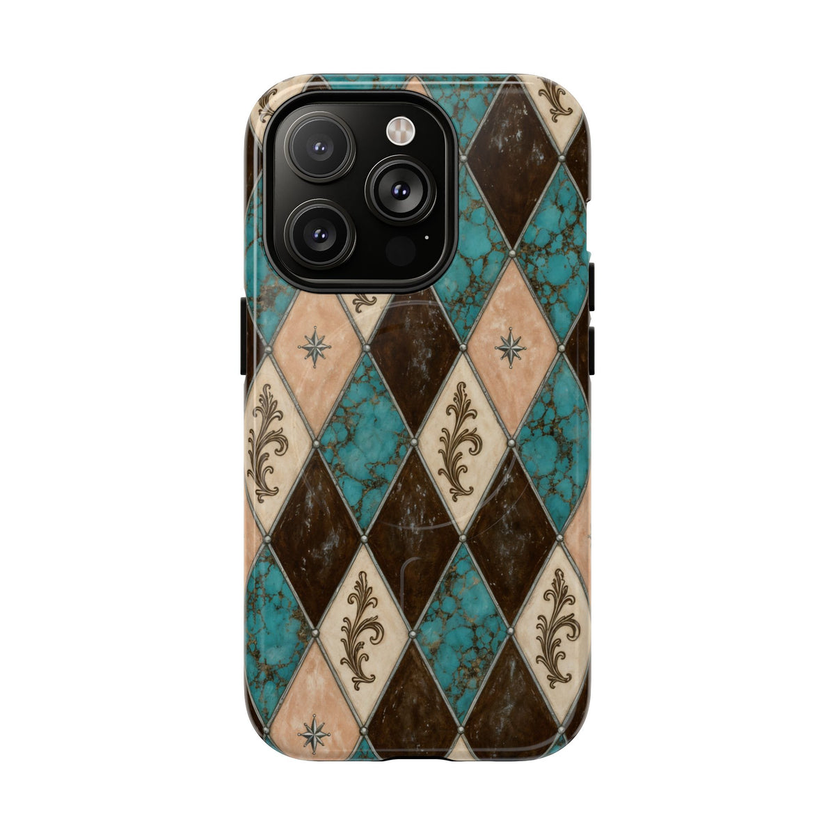Turquoise Harlequin Magnetic Case