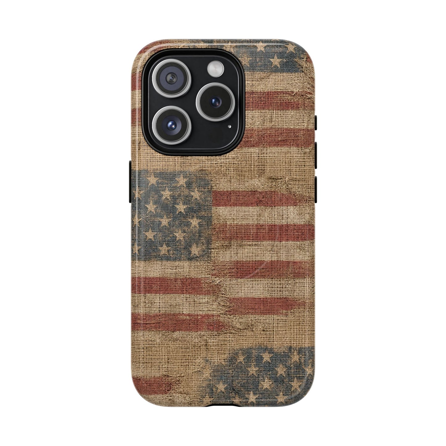 Burlap Flag Magnetic Case