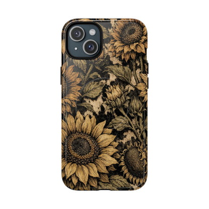 Cowhide Sunflowers Magnetic Case