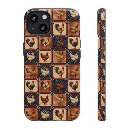 Patriotic Chicken Patchwork Tough Case