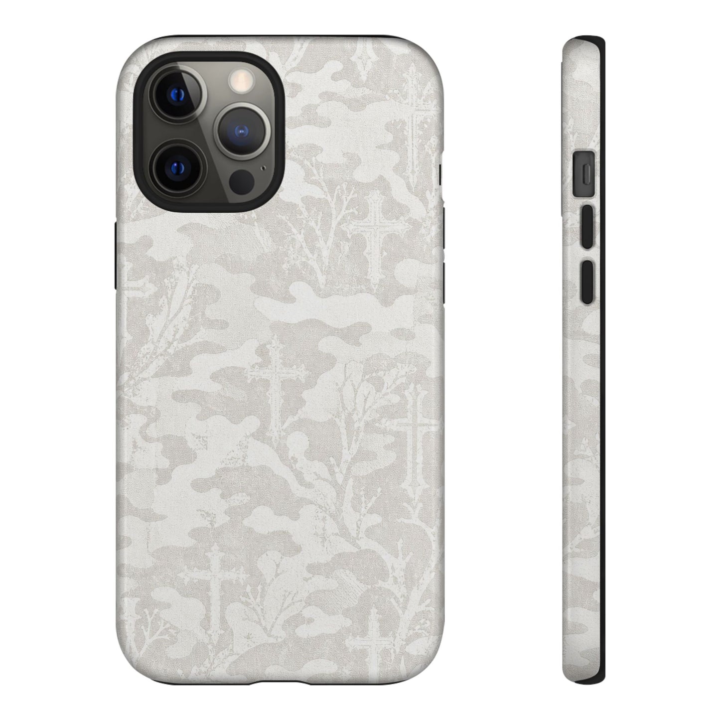 White Camo Cross Tough Case