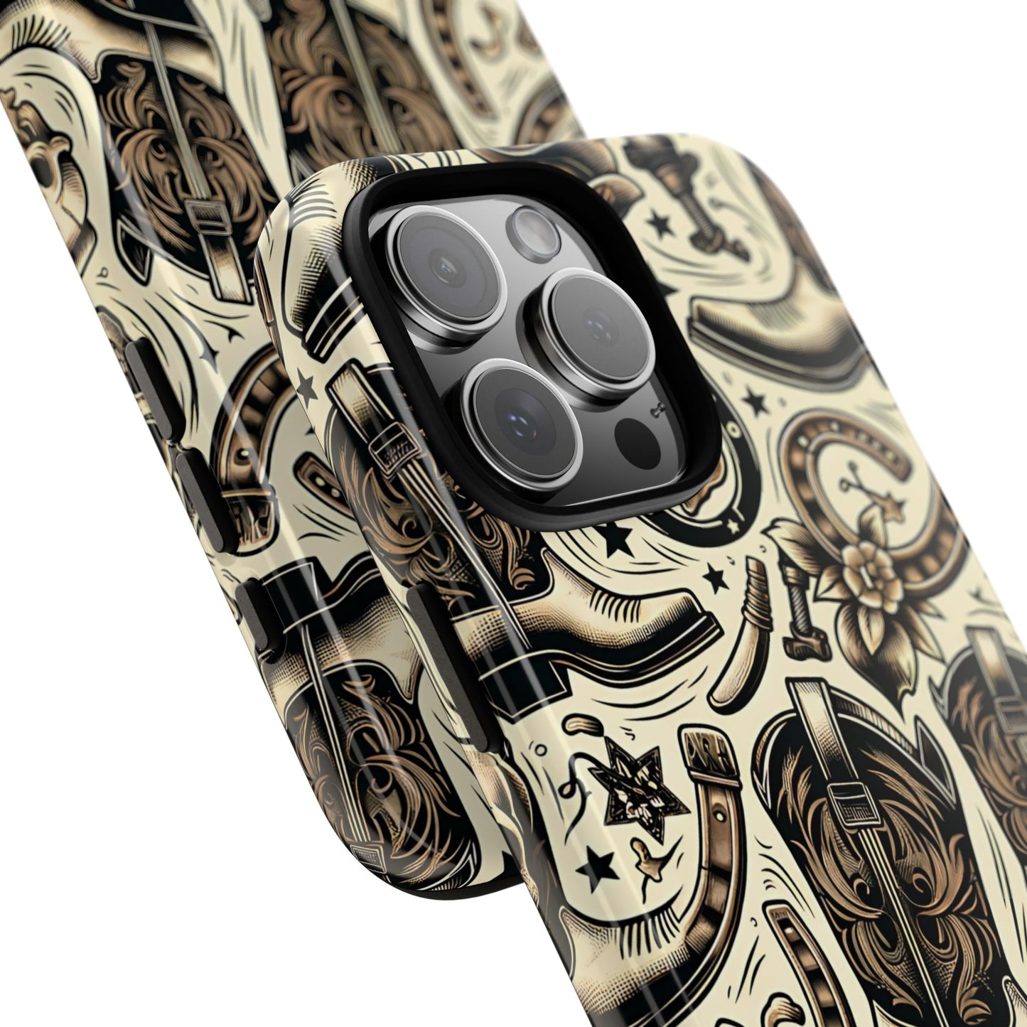 Skulls Boots Horseshoes Tough Phone Case