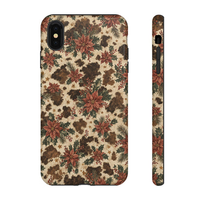 Cowhide Poinsettia Tough Case