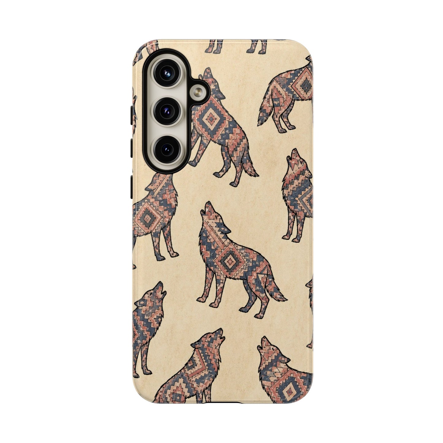 Rose Aztec Wolf Tough Case