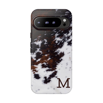 Cowhide Monogram Tough Phone Case