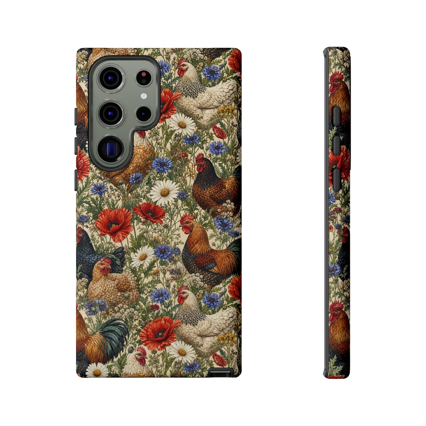 Patriotic Floral Chickens Tough Case