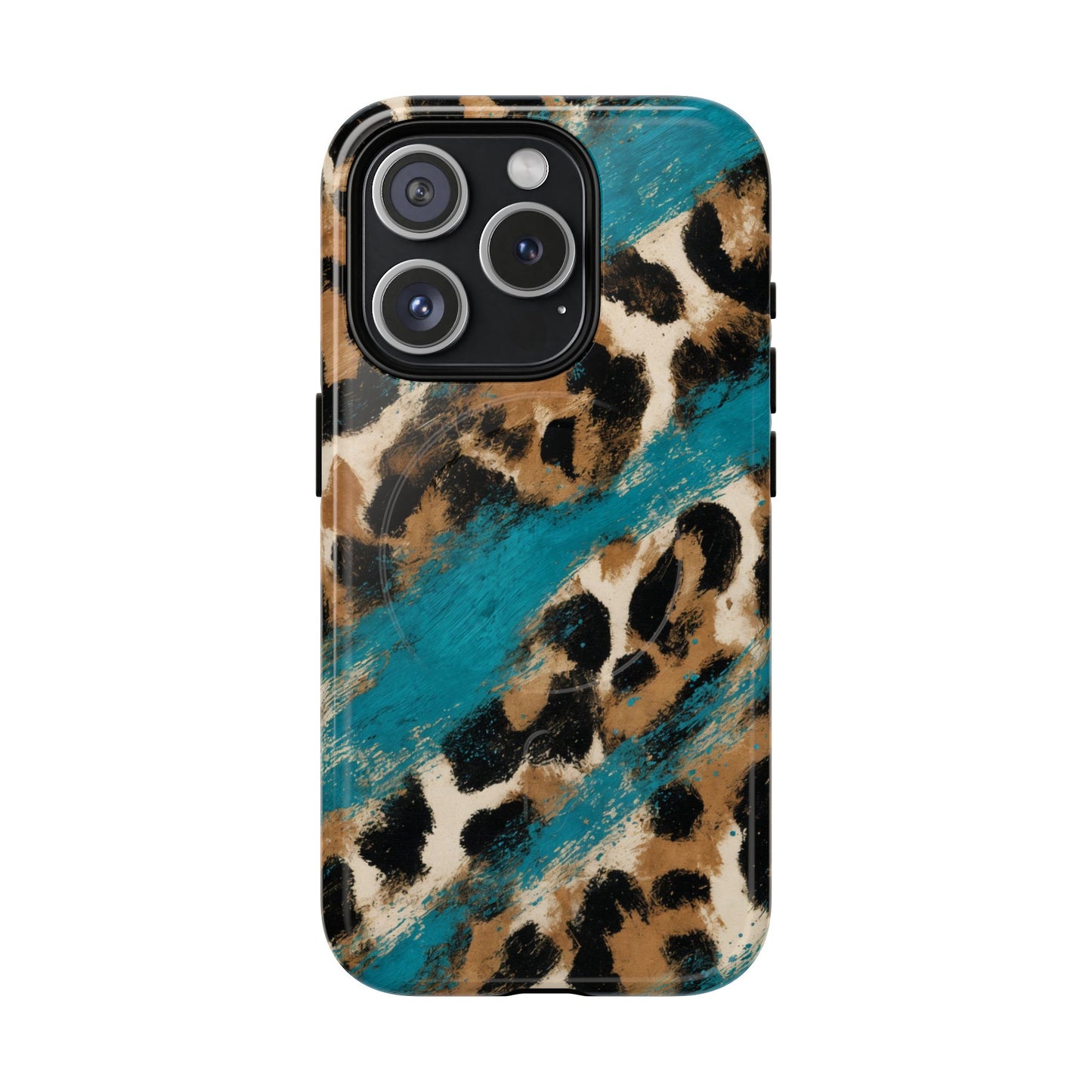 Turquoise Leopard Magnetic Case
