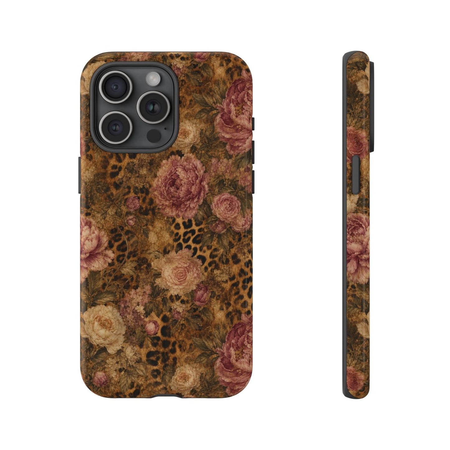 Leopard Floral Tough Case