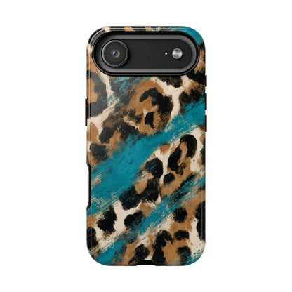 Turquoise Leopard Tough Case